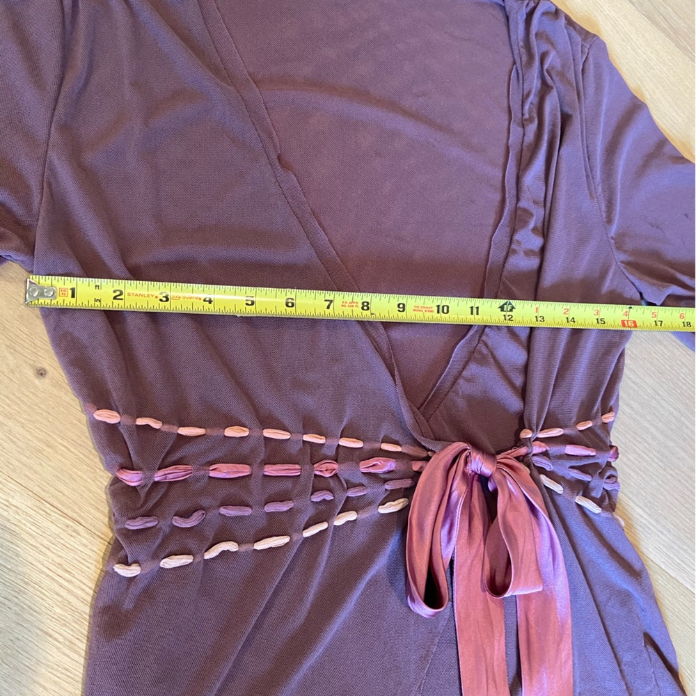 Anthropologie Boho Mesh Wrap Top - Picture 8 of 9